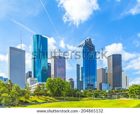 Skyline of Houston, Texas in daytime
