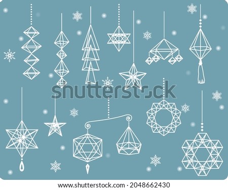 Illustration of Himmeli (Christmas ornament)