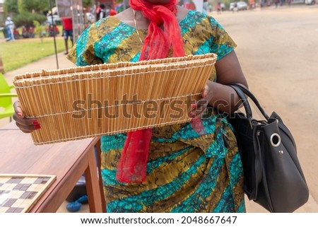 Percussion rattle musical instrument from Mozambique known as Chiquitsi Royalty-Free Stock Photo #2048667647