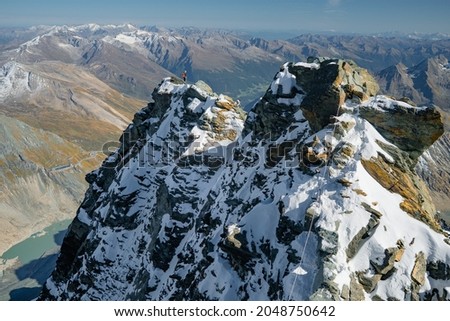 Amazing view from the highest peak of Austria. Stunning photo of the Grossglockner (Großglockner), highest mountain of Austria.