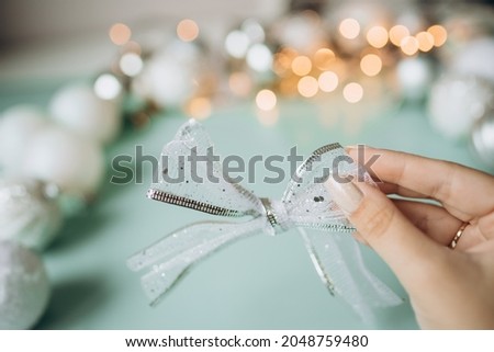christmas decoration on a blue background. newyear