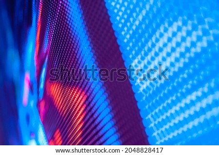 Large led projection screens. Colorful abstract background. Light show on the stage.