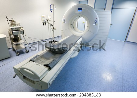 CT (Computed tomography) scanner in hospital laboratory. 
