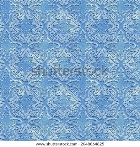 seamless all over pattern with wall effect on blue background repeat realistic texture effect for digital textile design, pattern, print etc