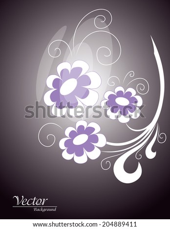 Background with Flowers. Abstract Design.