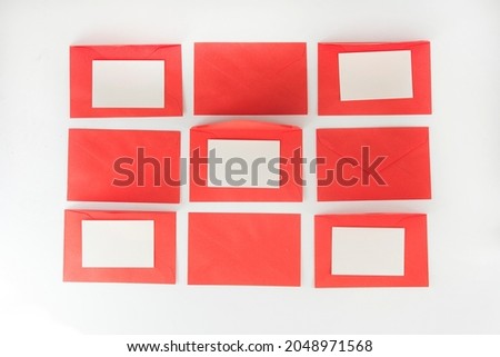 red letter envelope on white background