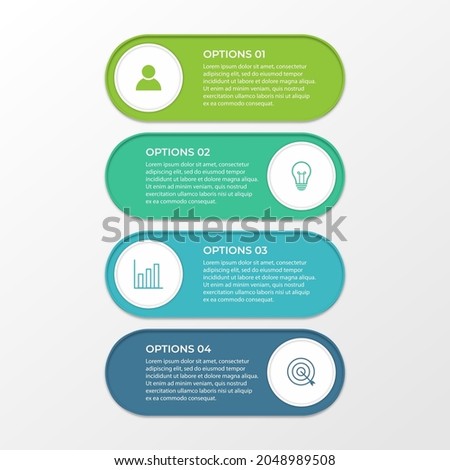Presentation business infographic template with 4 options