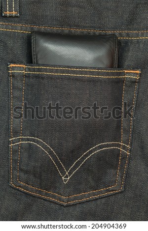 wallet in jeans pocket