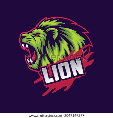 Awesome Lion logo template for gaming sport team