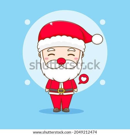 Cute Santa Claus Chibi character illustration