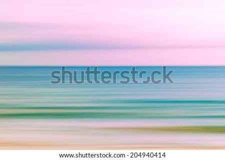 Abstract sky and  ocean nature background with blurred panning motion.