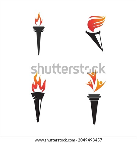 torch icon. Vector image for logos, websites, applications and thematic design