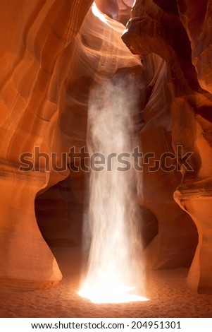 Sunbeam in Upper Antelope Canyon, Arizona, USA 