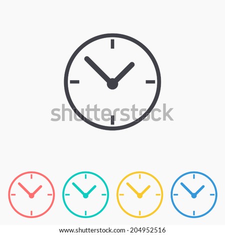 Clock icon , Vector illustration  Royalty-Free Stock Photo #204952516