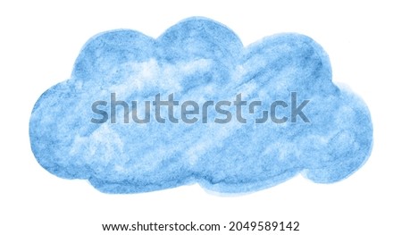 watercolor cloud hand drawn, cute clouds cartoon, dark clouds, clip art cloud for children art concept