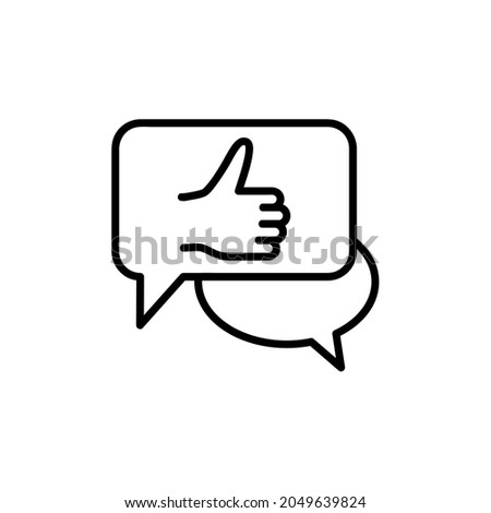 Online communication icon. Flat pictogram for web. Line stroke. Simple talking symbol isolated on white background. Outline chat vector eps10