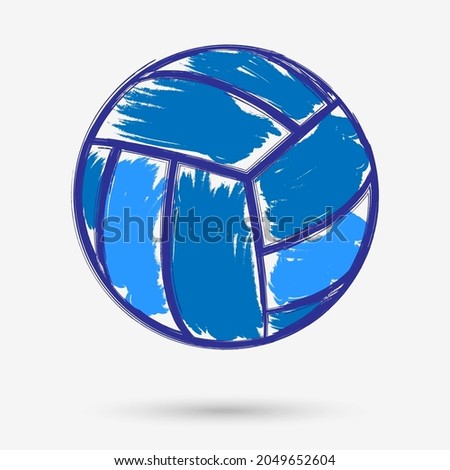 Volleyball ball isolated object. Vector illustration.