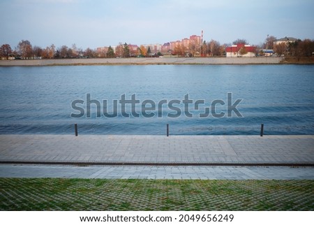 Penza pier during sunset time background
