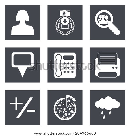 Icons for Web Design and Mobile Applications set 49. 