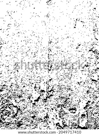 Uneven vector noise. Concrete wall texture. Black dots and spots on white background. Grunge style, black on white.