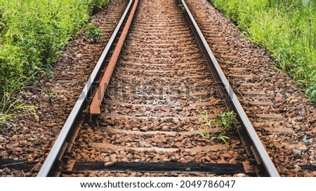 A Railway or Rail for Trains, Transportation or Traffic Background