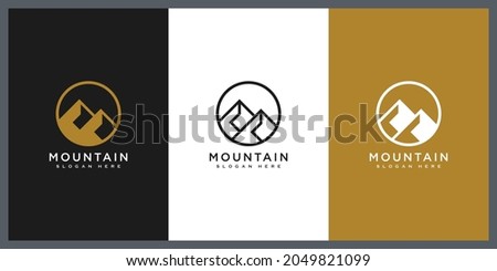 mountain logo design vector template