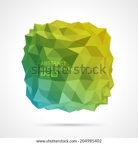Abstract 3d origami polygonal shape vector design element 