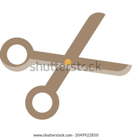 Scissors icon. Vector craft supplies isolated on white background. Hair cut shears, tailor tool sign, barber or hairdresser sharp work accessory