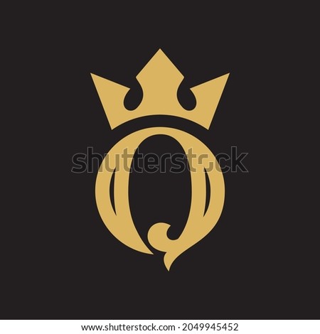 letter O with crown logo ,simple and clean