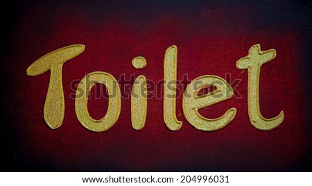 Wording toilet.
