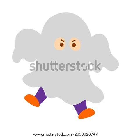 Clip art of a child in a costume on Halloween