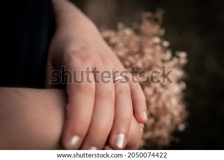Hands,  picture of man and woman with wedding ring, church wedding  ceremony,love