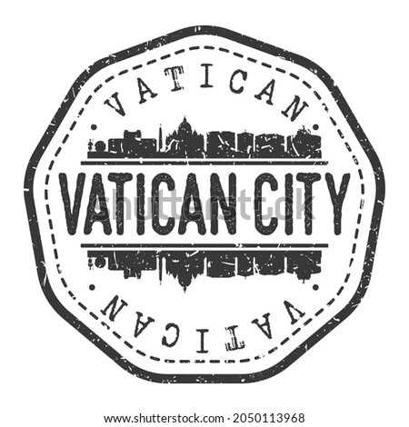 Vatican City Stamp Skyline Postmark. Silhouette Postal Passport. City Round Vector Icon. Vintage Postage Design.