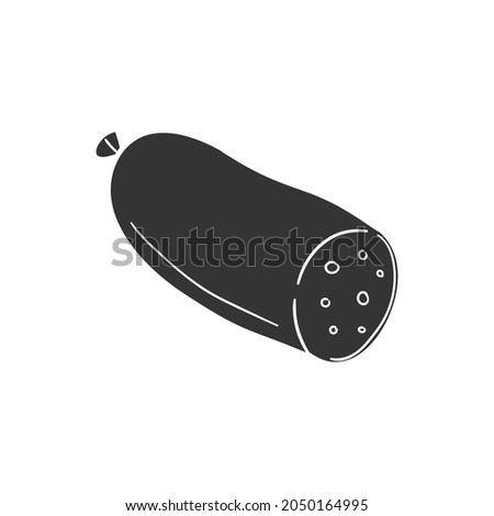 Inlay Icon Silhouette Illustration. Food Vector Graphic Pictogram Symbol Clip Art. Doodle Sketch Black Sign.
