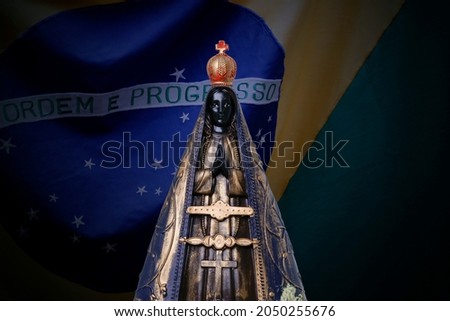 Statue of the image of Our Lady of Aparecida, "Nossa Senhora Aparecida" Royalty-Free Stock Photo #2050255676