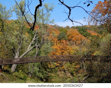 Bridge 2 at Oxbow Park near Rochester Mn Royalty-Free Stock Photo #2050363427