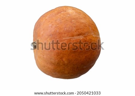 realistic pumpkin isolated on white background close up, halloween symbol