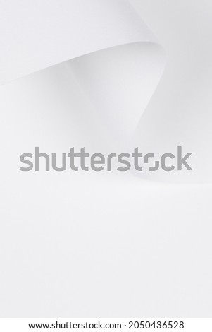 Abstract geometric shape white color paper background. Creative monochrome background of shape and curve lines Royalty-Free Stock Photo #2050436528