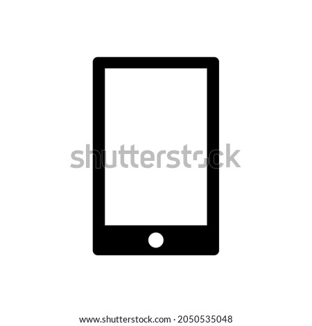 Illustration vector graphic of smartphone. Black color logo. Great for smartphone icons. Simple flat image. 