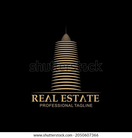 Real Estate City Building Clip Art logo design	