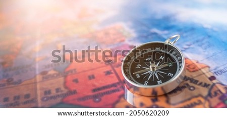 compass on map background .Travel Geographic Navigation Concept Background
 Royalty-Free Stock Photo #2050620209