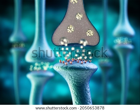 3D illustration of brain neurons. 3D illustration.