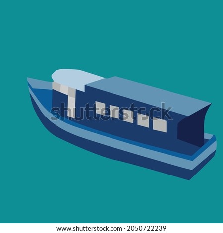 cool ocean ship simple vector design