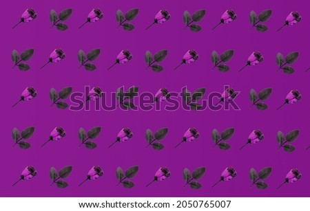 Purple roses pattern. Goth aesthetic theme. Dark, dramatic inspiration. 