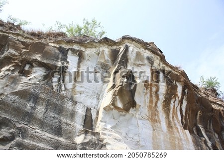 close-up photo of rock cliff texture and color