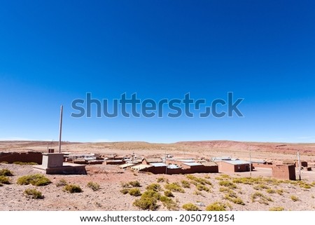 Cerrillos village view,Bolivia.Andean plateau.Bolivian rural town Royalty-Free Stock Photo #2050791854