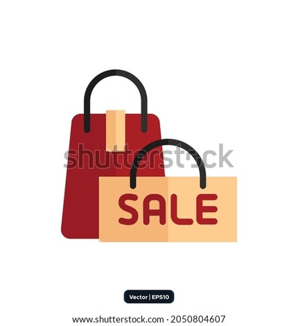 shopping Black Friday icon. Black Friday design, sale, discount, advertising, marketing price tag, Clothes, furnishings, cars, food sale icons. Black Friday icons vector. 