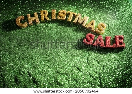 Glitter Christmas Sale lettering for flyers