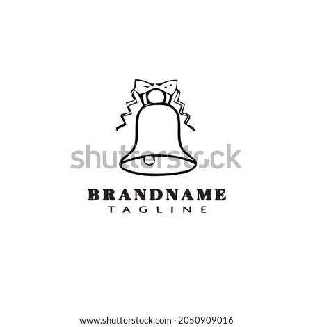 wedding bell cartoon logo icon design template modern illustration