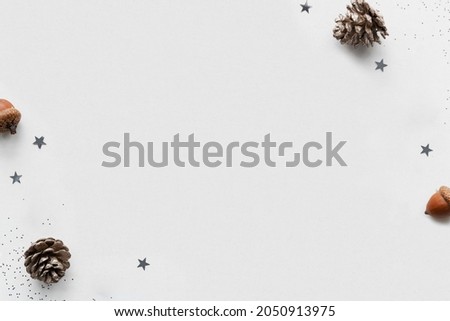 Christmas festive blank gray background